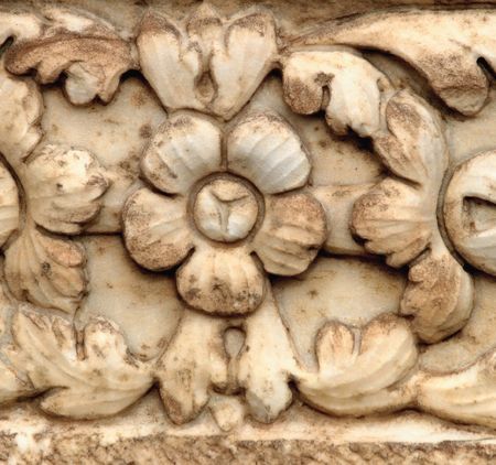 Ancient bas relief, Sabratha, Libyaの写真素材