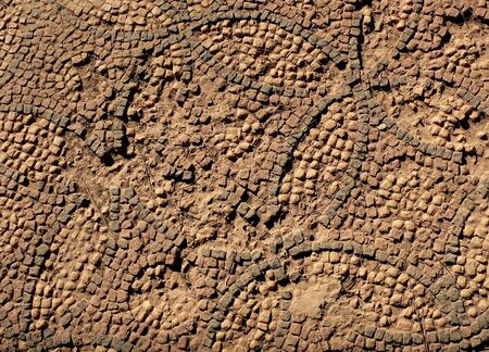 Ancient abandoned mosaic floor, Libyaの写真素材