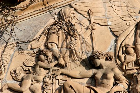 The Temple of Saturn, Villa Torlonia, Romeの写真素材