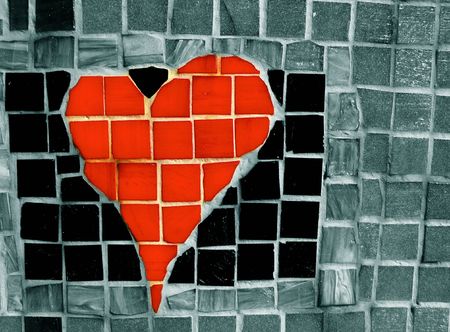 Creative heart mosaic
