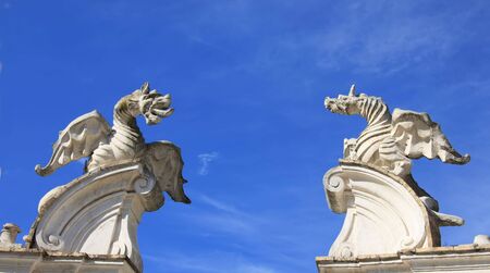 Dragons at the entrance to the sky, Villa Borgese, Romeの写真素材