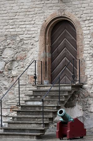 A little cannon for a big palace, Archbishops Palace, Trondheim, Norway