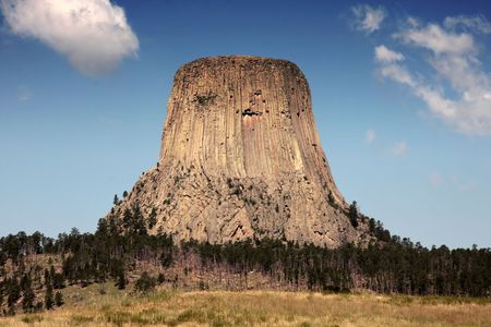 Devils Tower National Monument, Wyoming, USAの写真素材