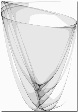 vector - virtual glass of champagne のイラスト素材