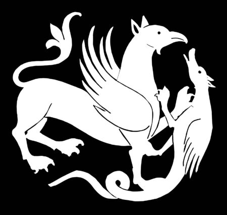 vector - ancient winged dragonsのイラスト素材