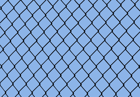 vector - metal grid against a blue skyのイラスト素材