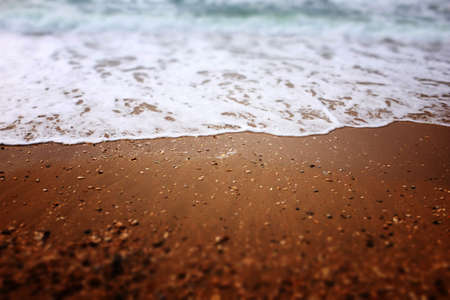 Amazing sea shore beach. Greek coast backgroundの写真素材