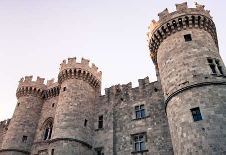 Rhodes Island, Greece, a symbol of Rhodes, the main entrance of the famous Knights Grand Master Palace Castelloのeditorial素材