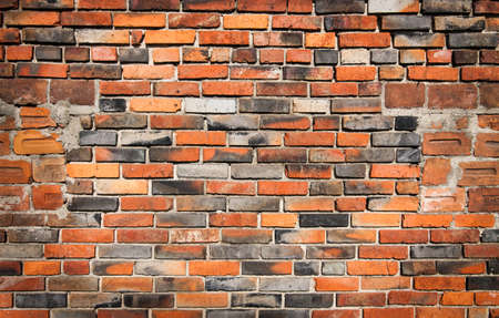 old red brick wall background exterior patternの写真素材