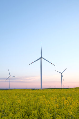 Wind turbine energy generator. Gree energy power plantの写真素材