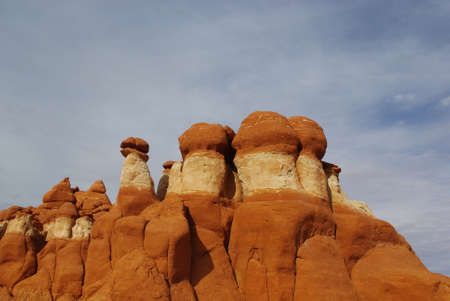 Bizarre rock formations in Little Egypt, Utahの写真素材