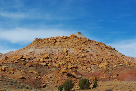 Green, red, orange, gray, blue and white, Utahの写真素材
