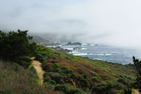 Pacific Ocean shore, Californiaの写真素材