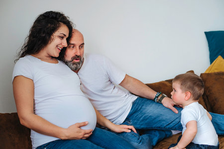 Enjoying family and pregnancy time while waiting for a new family member.