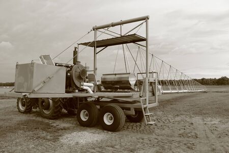 Farming Equipment in fieldの写真素材