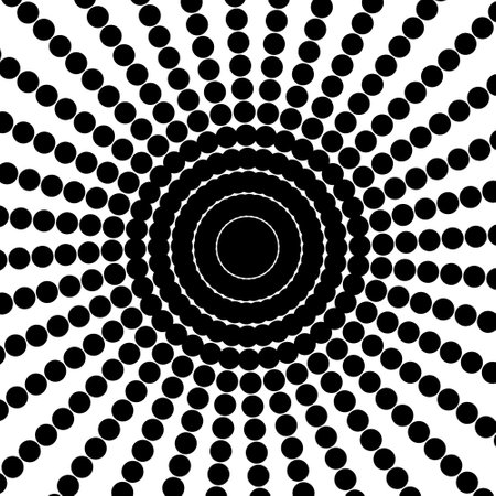 Black and white design dot circle elements pattern backgroundの写真素材