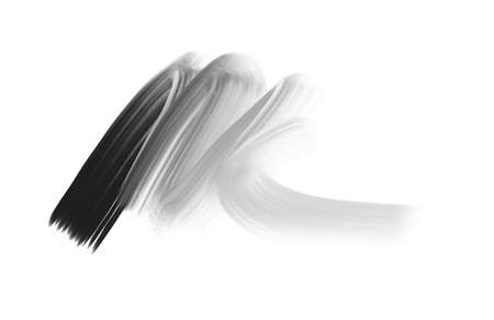 Abstract brush strokes smear brush on white backgroundの写真素材