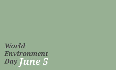 Green pastel with text June 5 world environment day concept backgroundの写真素材