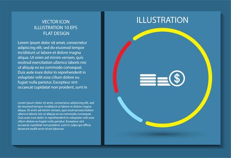 Vector image, on a beautiful blue background with text.のイラスト素材