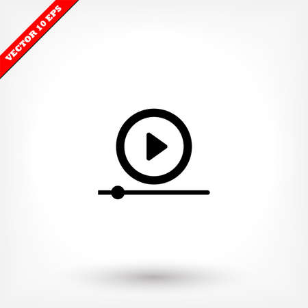 Play vector icon , lorem ipsum Flat designのイラスト素材