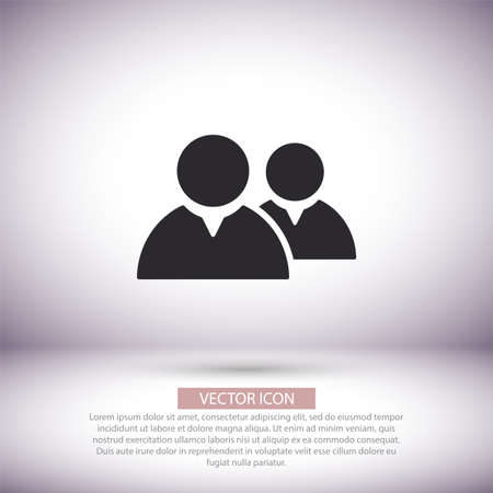 Human vector icon , lorem ipsum Flat designのイラスト素材