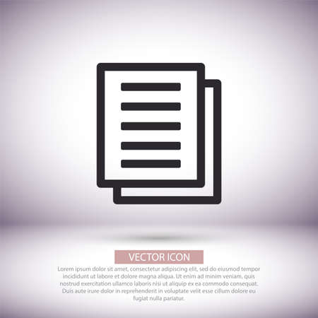 Files vector icon , lorem ipsum Flat designのイラスト素材