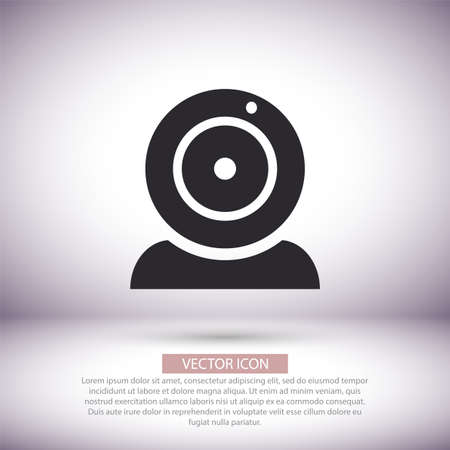 Webcam vector icon , lorem ipsum Flat designのイラスト素材