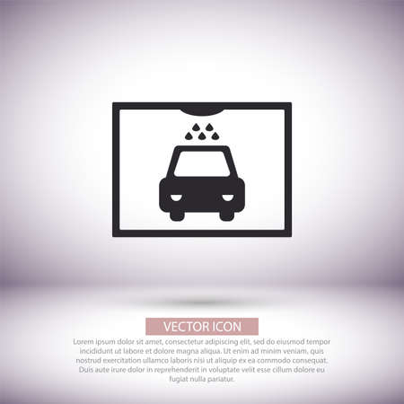 Car wash vector icon , lorem ipsum Flat designのイラスト素材