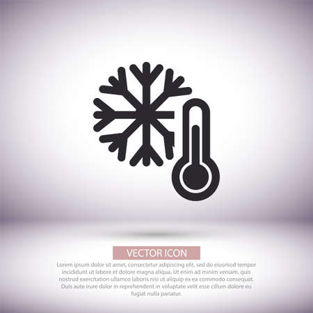 Thermometer vector icon , lorem ipsum Flat designのイラスト素材
