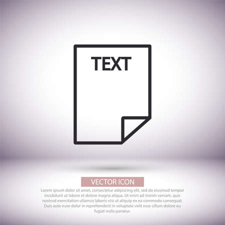Text vector icon , lorem ipsum Flat designのイラスト素材
