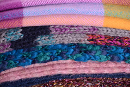 A blanket of Winter wooliesの写真素材