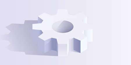 Gear wheel isometric vector illustrationのイラスト素材