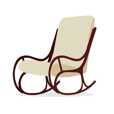 Modern rocking chair flat vector illustrationのイラスト素材