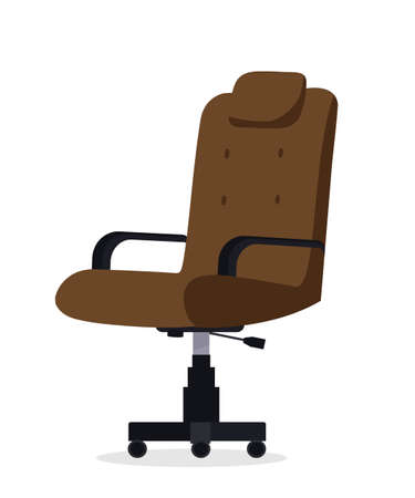 Office desk chair flat vector illustrationのイラスト素材