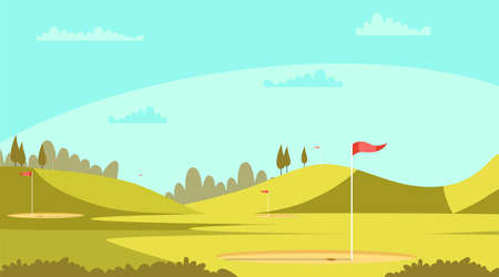 Golf court vector illustrationのイラスト素材