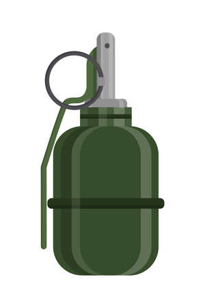 Hand grenade flat vector illustrationのイラスト素材