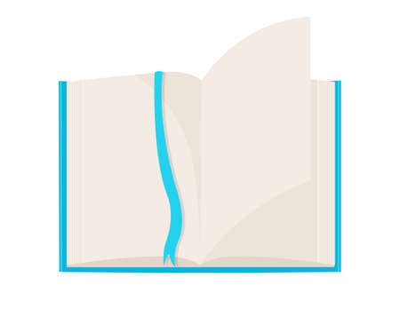 Open book with bookmark isometric illustrationのイラスト素材