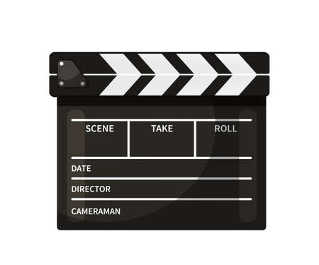 Clapperboard isometric vector illustrationのイラスト素材