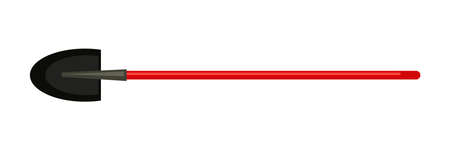 Fireman shovel firefighter spade isolated on whiteのイラスト素材