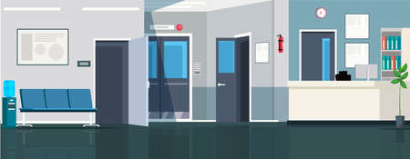 Vector illustration of modern medical clinicのイラスト素材