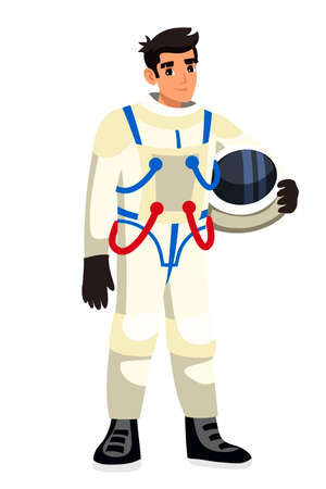 Vector astronaut isolated on white backgroundのイラスト素材