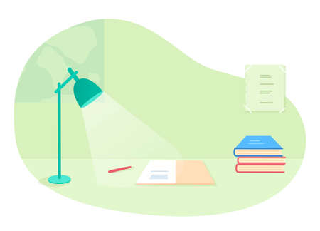 Children room interior design with place for studyingのイラスト素材