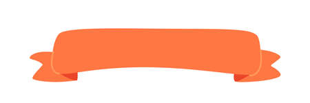 Banner with blank ribbon, orange empty vintage label, decor element design for web menuのイラスト素材