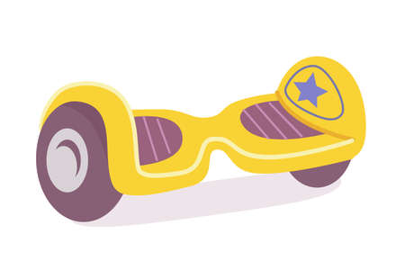 Gyroboard for city transportation, personal eco electrical smart vehicle on batteryのイラスト素材