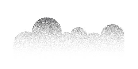 Grain sand texture pattern. Noise ripple background. Dot stipple circle shapes, black noise dotes,...