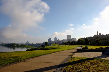 Tom Lee Park in Downtown Memphis, Tennesseeの写真素材