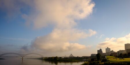 Memphis, Tennessee Riverfront in the Early Morning