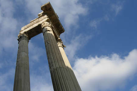 View of ancient ruin at Roman Forum
