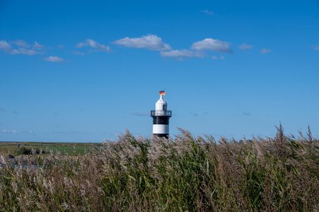 The Little Prussian lighthouse in the village of Wremen on the North Sea coast, in the Wursten...