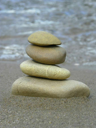 Stones on the beachの写真素材